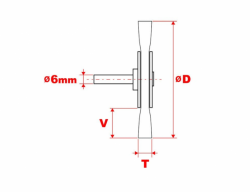 Kotoučový kartáč ø 80 mm se stopkou - nerez Kart